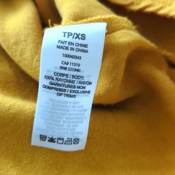 Dynamite mustard blouse XS - Picture 6 of 6